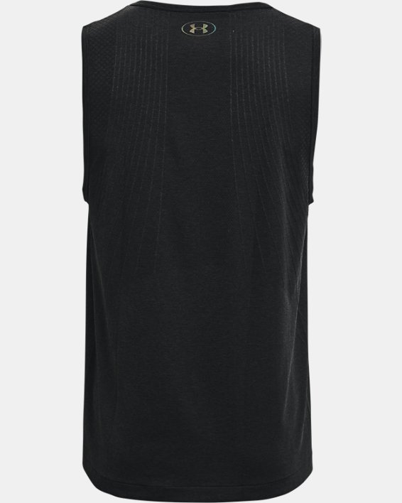 เสื้อแขนกุด UA RUSH™ Seamless สำหรับผู้ชาย in Black image number 6